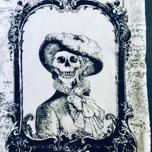 2 Halloween Victorian Skeleton Kitchen Towels